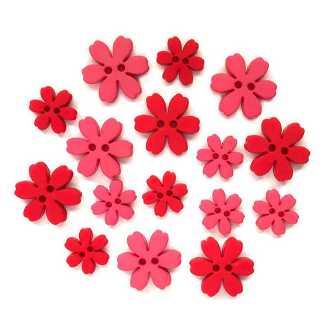 Buttons Galore Flower Power - Poppy