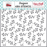 Echo Park Farmer's Market Berry Branch Designer 6x6 Stencil