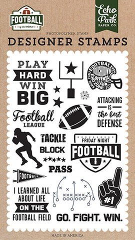Echo Park Football Tackle Designer Stamp Set