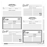 PhotoPlay Paper Fresh Picked 2 12x12 B/W Recipe Card Patterned Paper