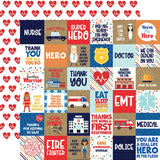 Echo Park First Responder Journaling Cards Patterned Paper