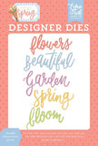 Echo Park My Favorite Spring Beautiful Flowers Word Die Set
