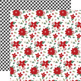 Echo Park A Gingerbread Christmas Poinsettia Patterned Paper