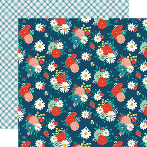 Echo Park Good Day Sunshine Festive Floral 12x12 Patterned Paper