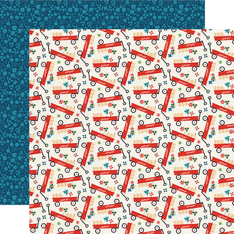 Echo Park Good Day Sunshine Little Red Wagon Patterned Paper