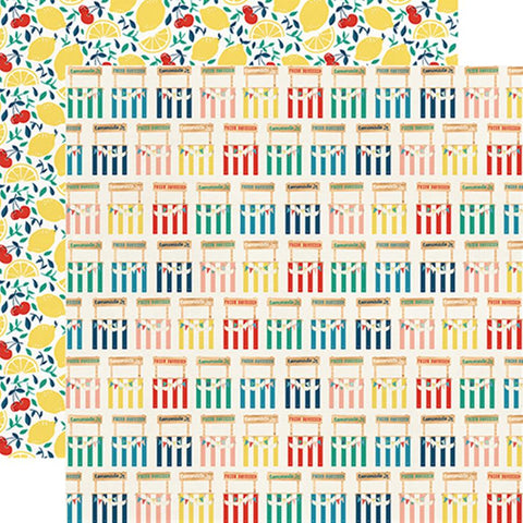 Echo Park Good Day Sunshine Lemonade Stand 12x12 Patterned Paper