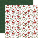 Echo Park Gnome For Christmas Holiday Flowers Patterned Paper