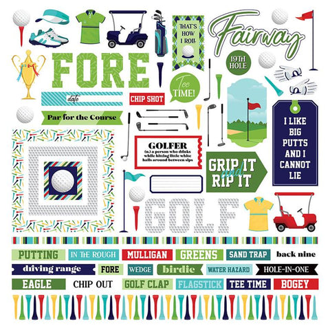 PhotoPlay Paper MVP Golf Element Sticker Sheet
