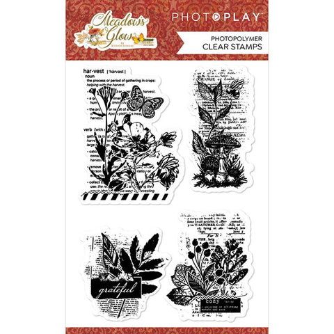 Photoplay Paper Meadow's Glow Botanical Photopolymer Stamp Set