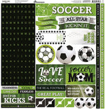 Reminisce Game Day Soccer 12x12 Alphabet Sticker Sheet