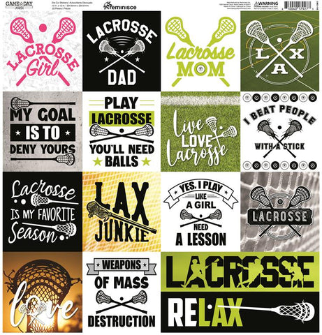 Reminisce Game Day Lacrosse 12x12 Sticker Sheet