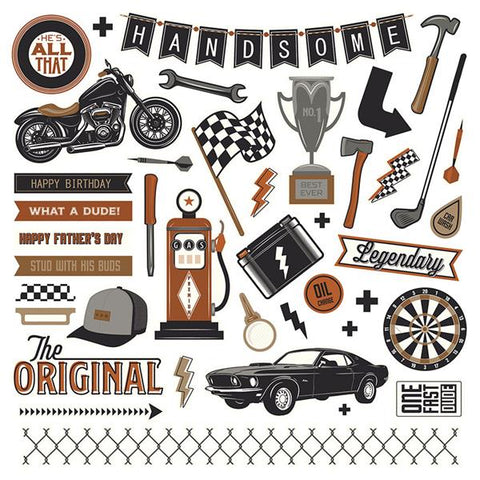 Photoplay Paper Grease Monkey Element Sticker Sheet