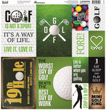 Reminisce Golf 12x12 Poster Sticker Sheet
