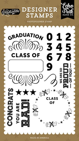 Echo Park Graduation Class Of Designer Stamp Set