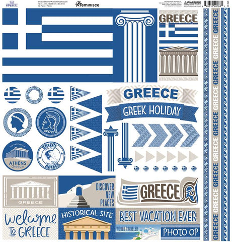 Reminisce Greece 12x12 Sticker Sheet