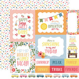 Echo Park Here Comes The Sun Multi Journaling Cards Patterned Paper