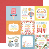 Echo Park Here Comes The Sun 4x4 Journaling Cards Patterned Paper