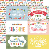 Echo Park Here Comes The Sun 6x4 Journaling Cards Patterned Paper