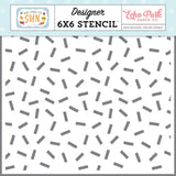 Echo Park Here Comes The Sun Summer Treat Sprinkles Designer 6x6 Stencil