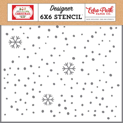 Echo Park Have A Holly Jolly Christmas Noel Night Sky Designer 6x6 Stencil