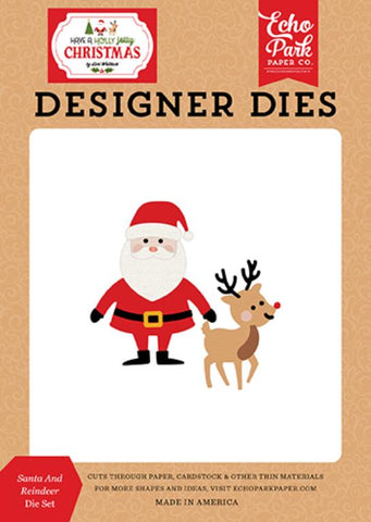 Echo Park Have A Holly Jolly Christmas Santa And Reindeer Designer Die Set