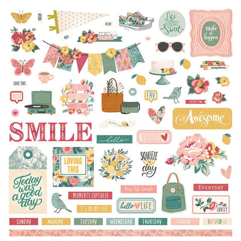 Photoplay Paper Hello Lovely Element Sticker Sheet
