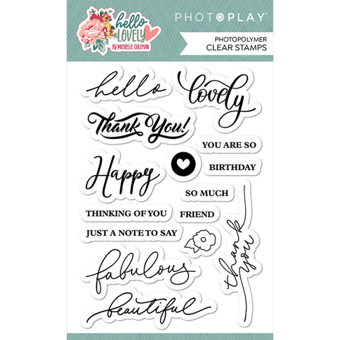 PhotoPlay Paper Hello Lovely Photopolymer Stamp Set