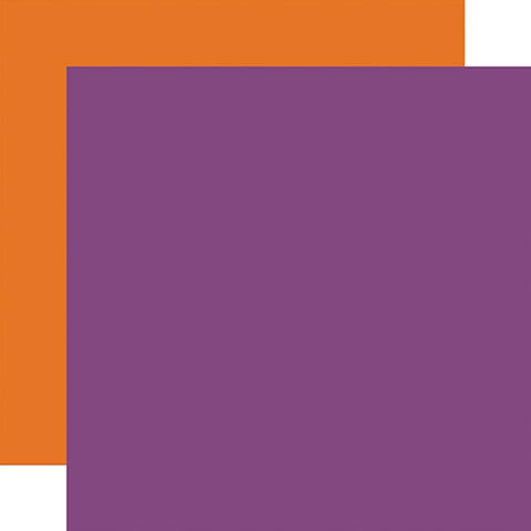 Echo Park Halloween Magic Purple / Dark Orange Coordinating Solid