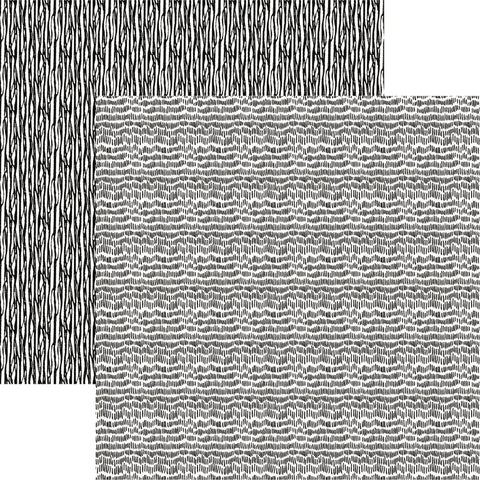 Reminisce Hand Drawn Dashes Patterned Paper