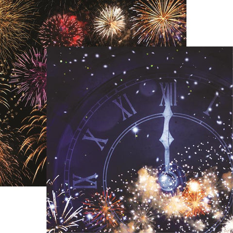 Reminisce Happy New Year Midnight Patterned Paper
