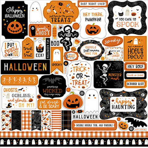 Echo Park Halloween Party Element Sticker Sheet