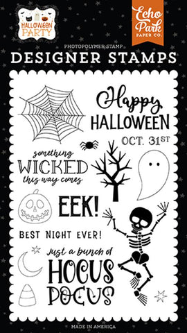 Echo Park Halloween Party Something Wicked Designer Stamp Set