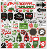 Reminisce Happy Pawlidays 12x12 Sticker Sheet