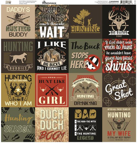 Reminisce Hunting Life 12x12 Sticker Sheet