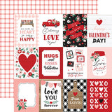Echo Park Hello Valentine 3X4 Journaling Cards Patterned Paper