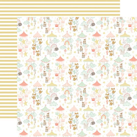Echo Park It's A Girl Sleepy Mobiles Patterned Paper