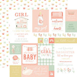 Echo Park It's A Girl Multi Journaling Cards  Patterned Paper