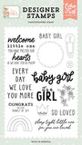 Echo Park It's A Girl Baby Girl Designer Stamp Set