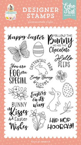 Echo Park It's Easter Time Hello Peeps Designer Stamp Set