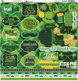 Reminisce Irish Luck 12x12 Sticker Sheet