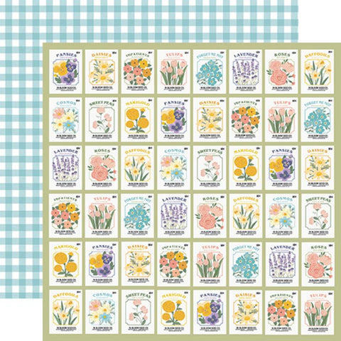 Echo Park It's Spring Time Springtime Seeds Patterned Paper