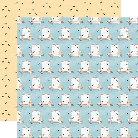Echo Park It's Spring Time Busy Beehive Patterned Paper