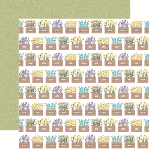 Echo Park It's Spring Time Flower Market Patterned Paper