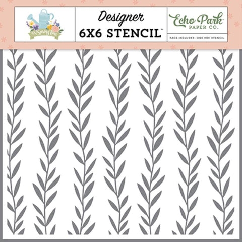 Echo Park It's Spring Time Spring Vines Designer 6x6 Stencil