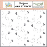 Echo Park It's Spring Time Busy Bees Designer 6x6 Stencil