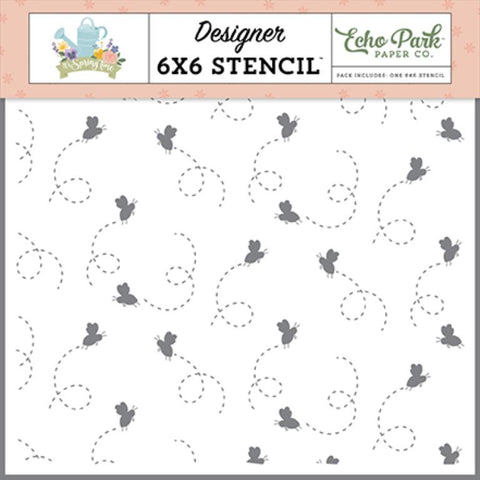 Echo Park It's Spring Time Busy Bees Designer 6x6 Stencil