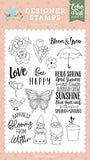 Echo Park It's Spring Time Happiness Blooms Designer Stamp Set