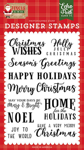 Echo Park Jingle All The Way Christmas Wishes Designer Stamp Set