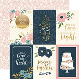 Echo Park Just Married 4x6 Journaling Cards -Foiled Patterned Paper