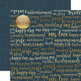 Echo Park Just Married Our Love -Foiled Patterned Paper
